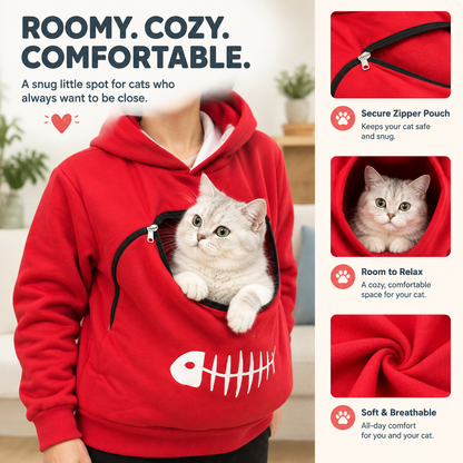 Cat Carrier Hoodie roomy cozy pouch